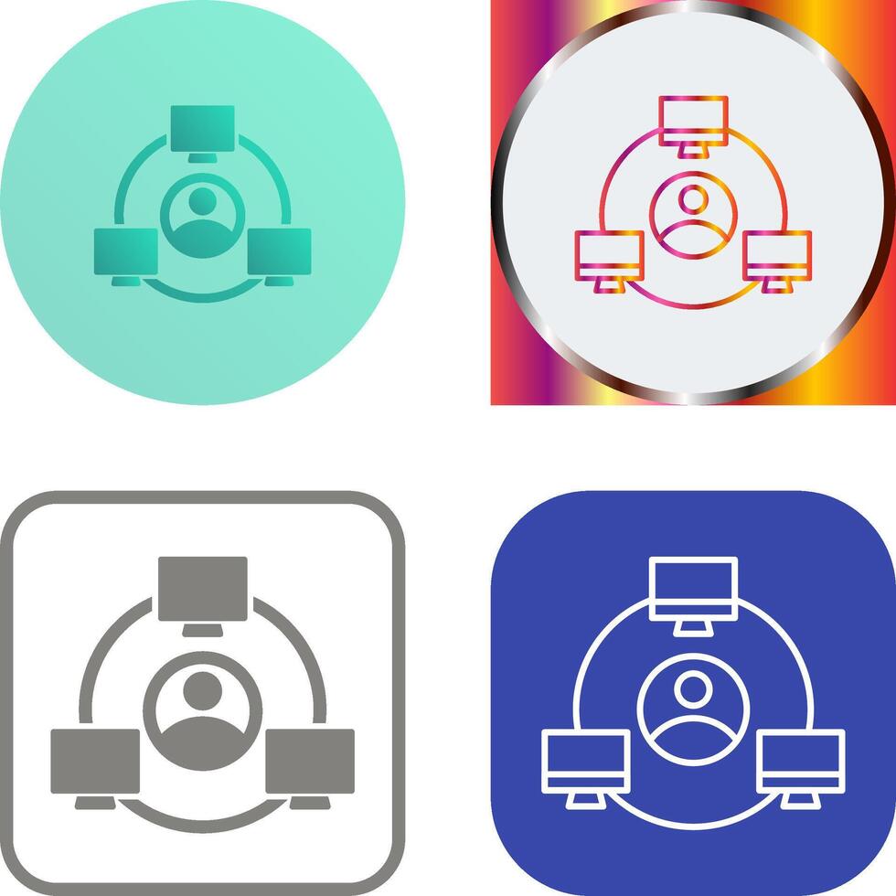 Network Icon Design vector