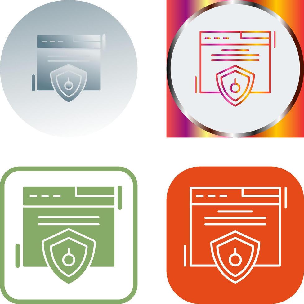 Web Security Icon Design vector