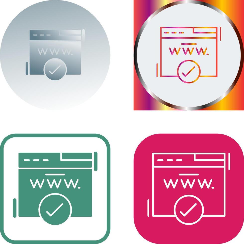 Domain Icon Design vector