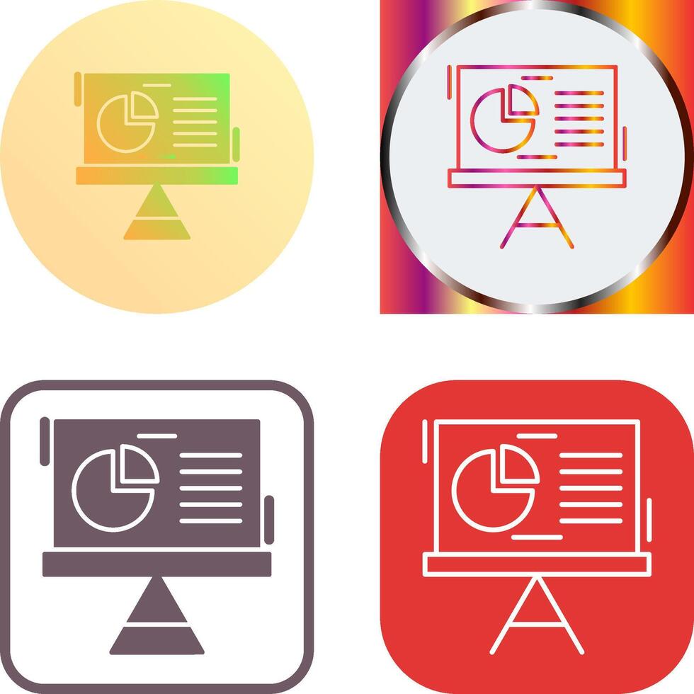 Pie Chart Icon Design vector