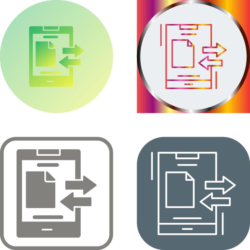 Data Transfer Icon Design vector