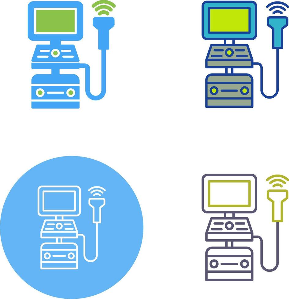 Ultrasound Machine Icon Design vector