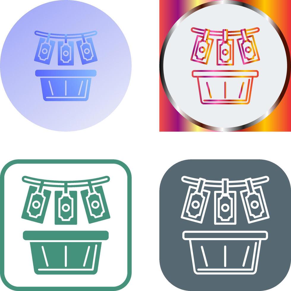 Money Loundering Icon Design vector