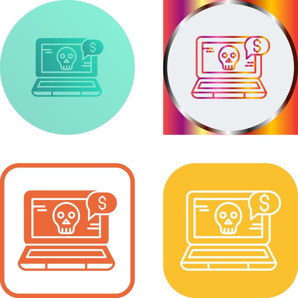 Online Fraud Icon Design vector