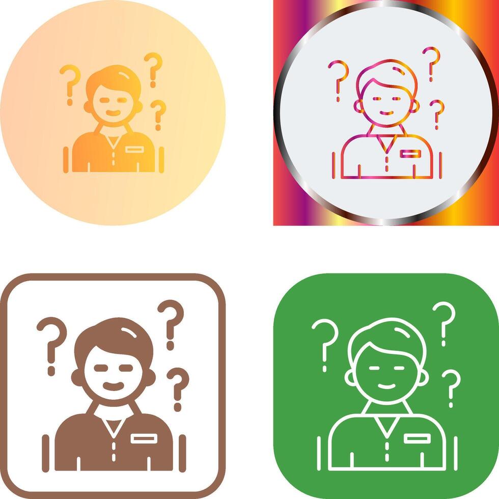 Confuse Icon Design vector