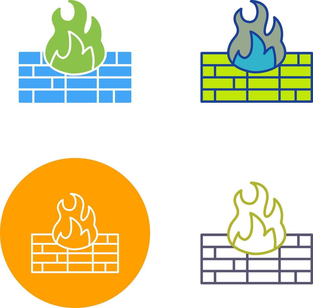 Firewall Icon Design vector