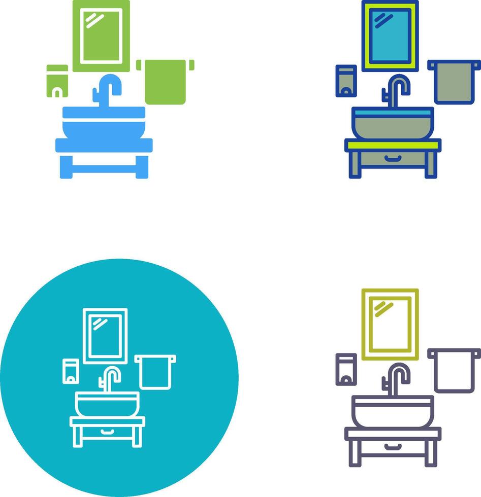 Washbasin Icon Design vector