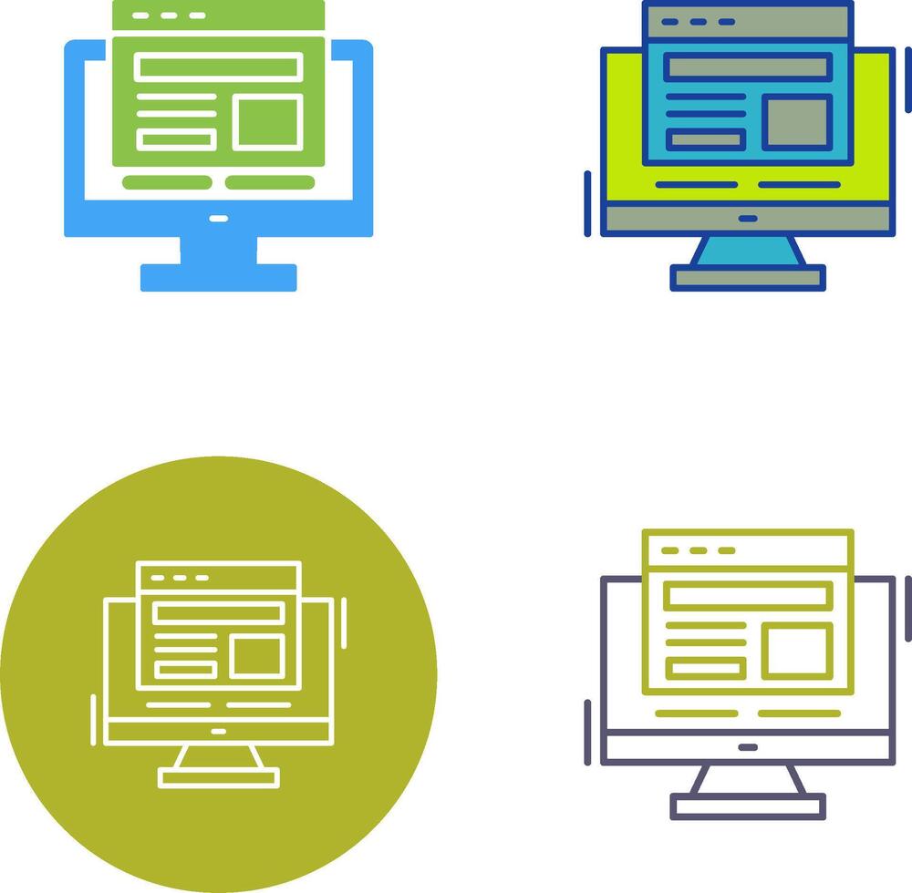 Adaptive Layout Icon Design vector