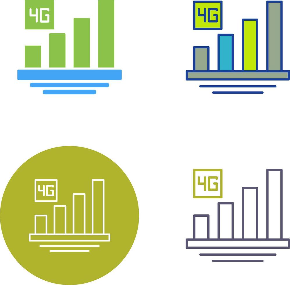 4G Icon Design vector
