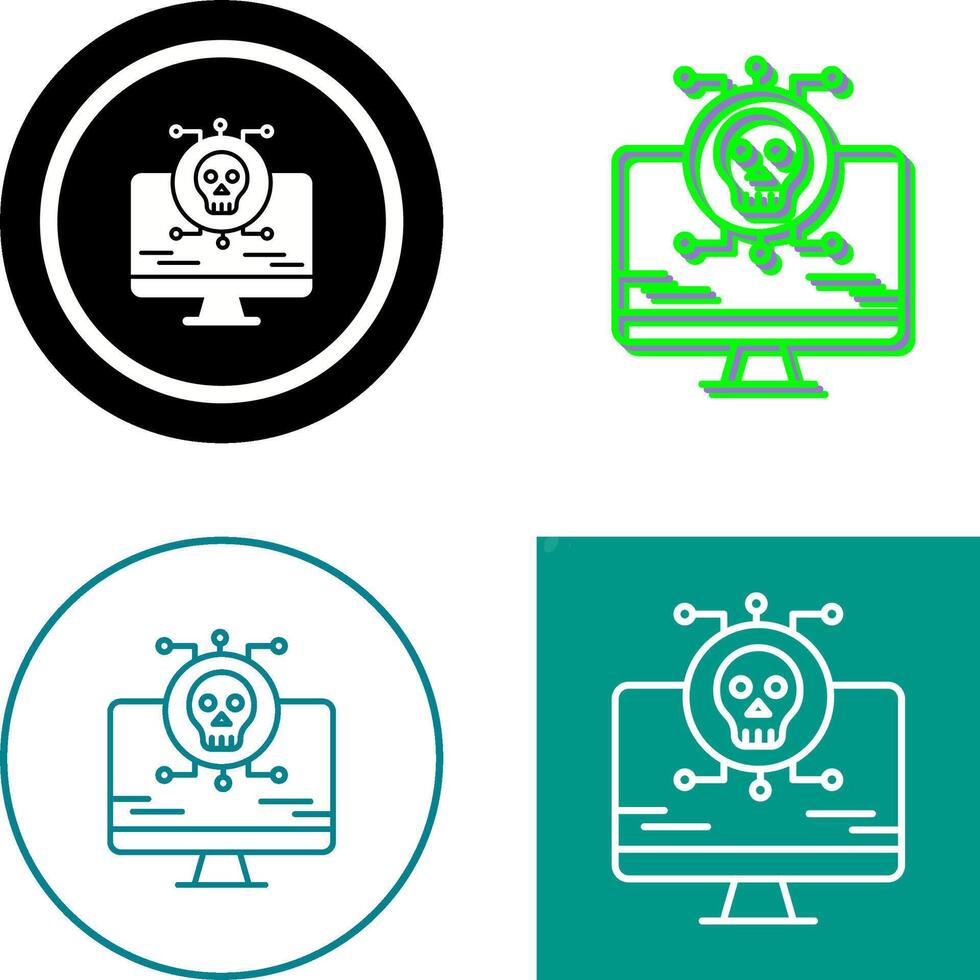 Virus Attack Icon Design vector