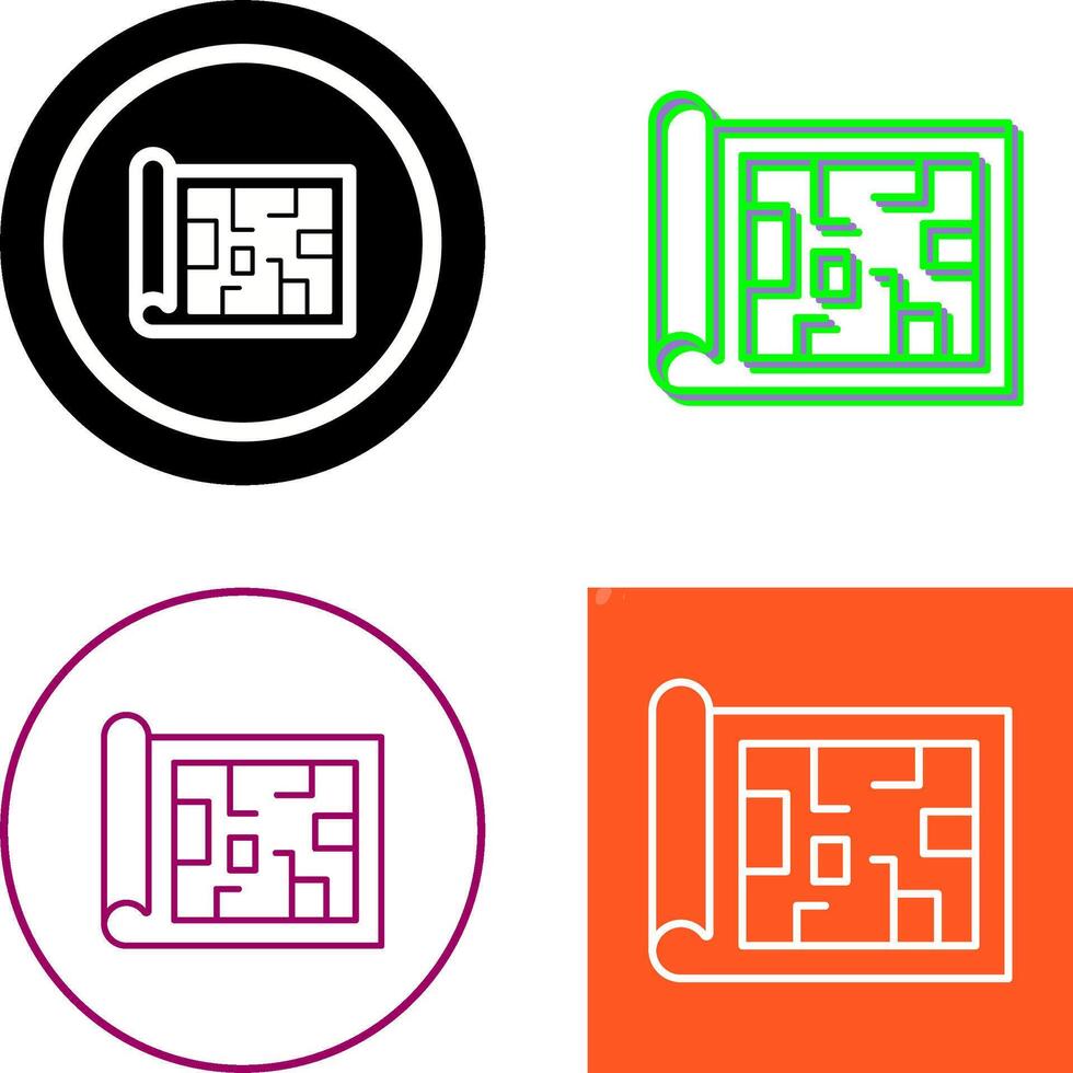 Blueprint Icon Design vector