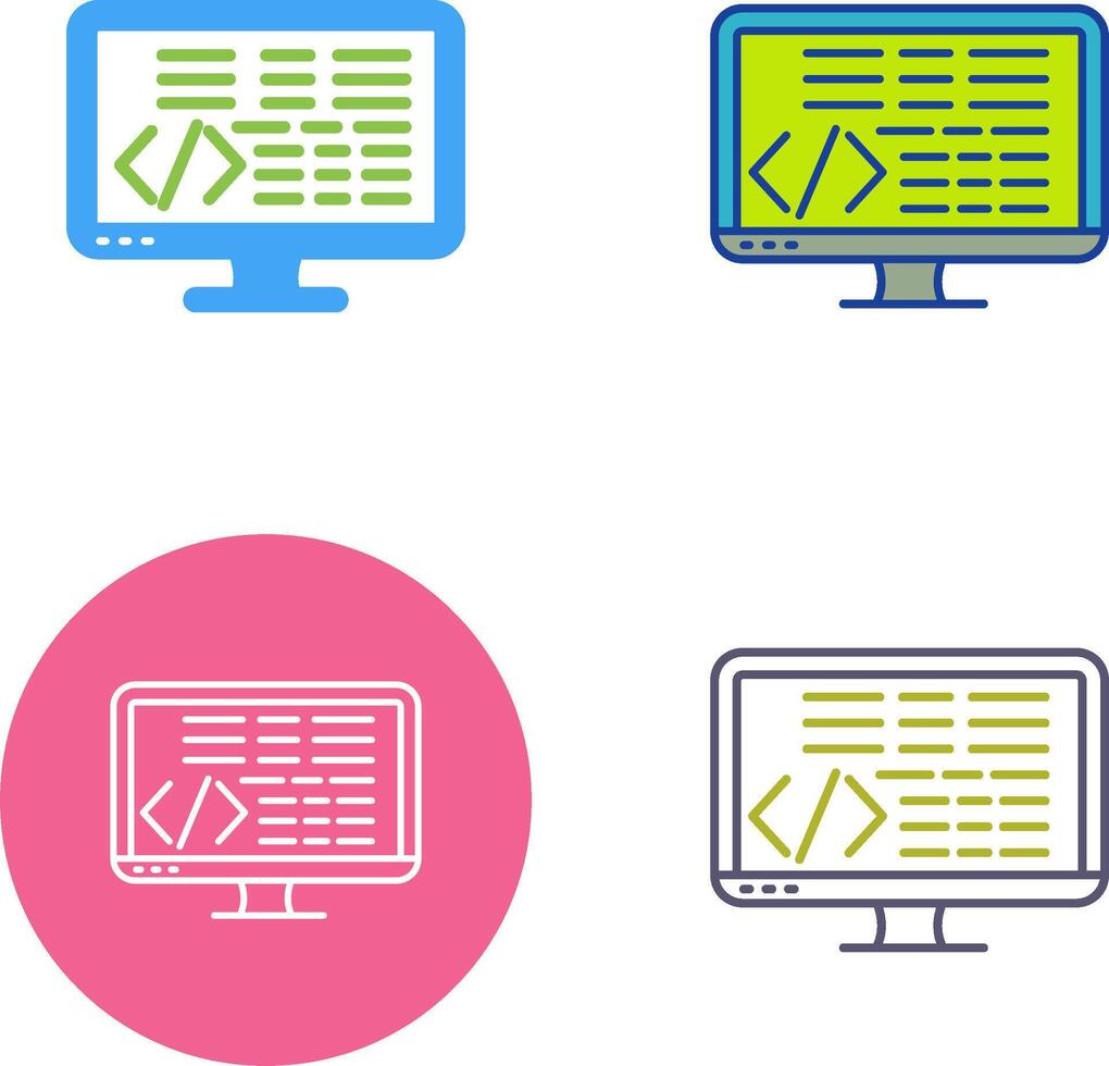 Coding Icon Design vector