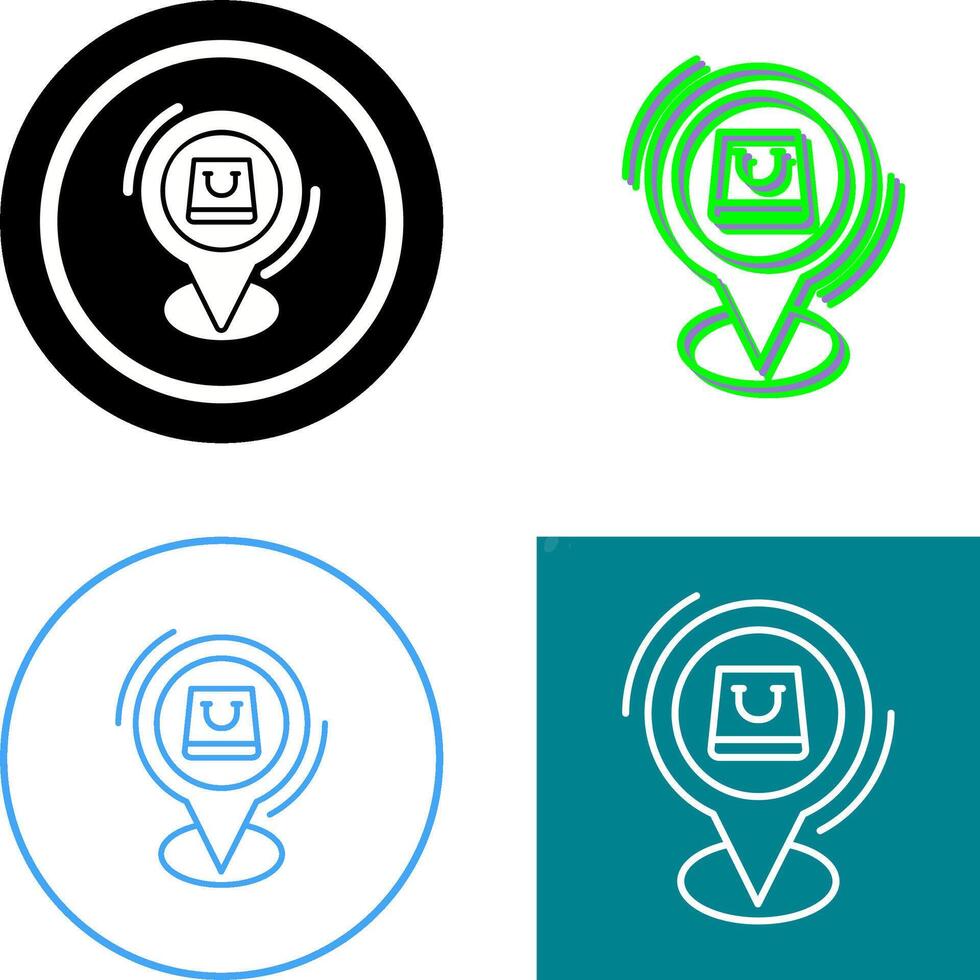 Shop Location Icon Design vector