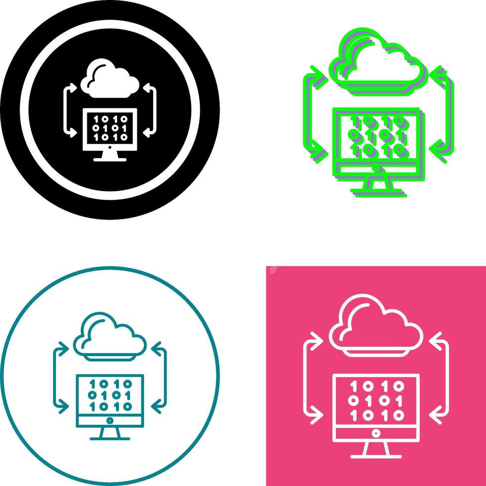 Cloud Coding Icon Design vector