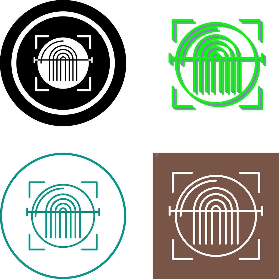 Fingerprint Scanner Icon Design vector