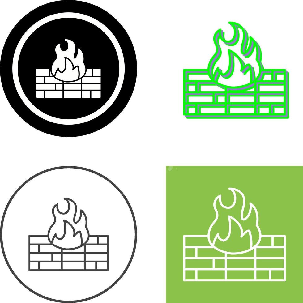 Firewall Icon Design vector