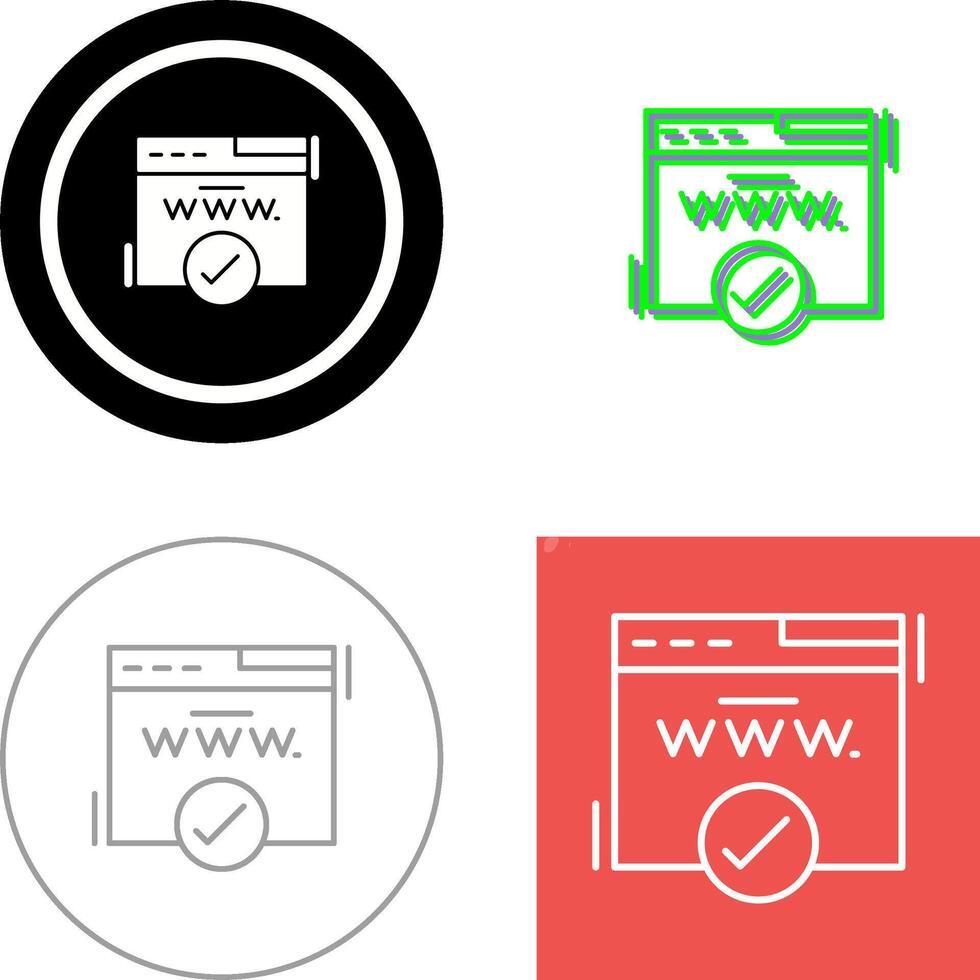 Domain Icon Design vector