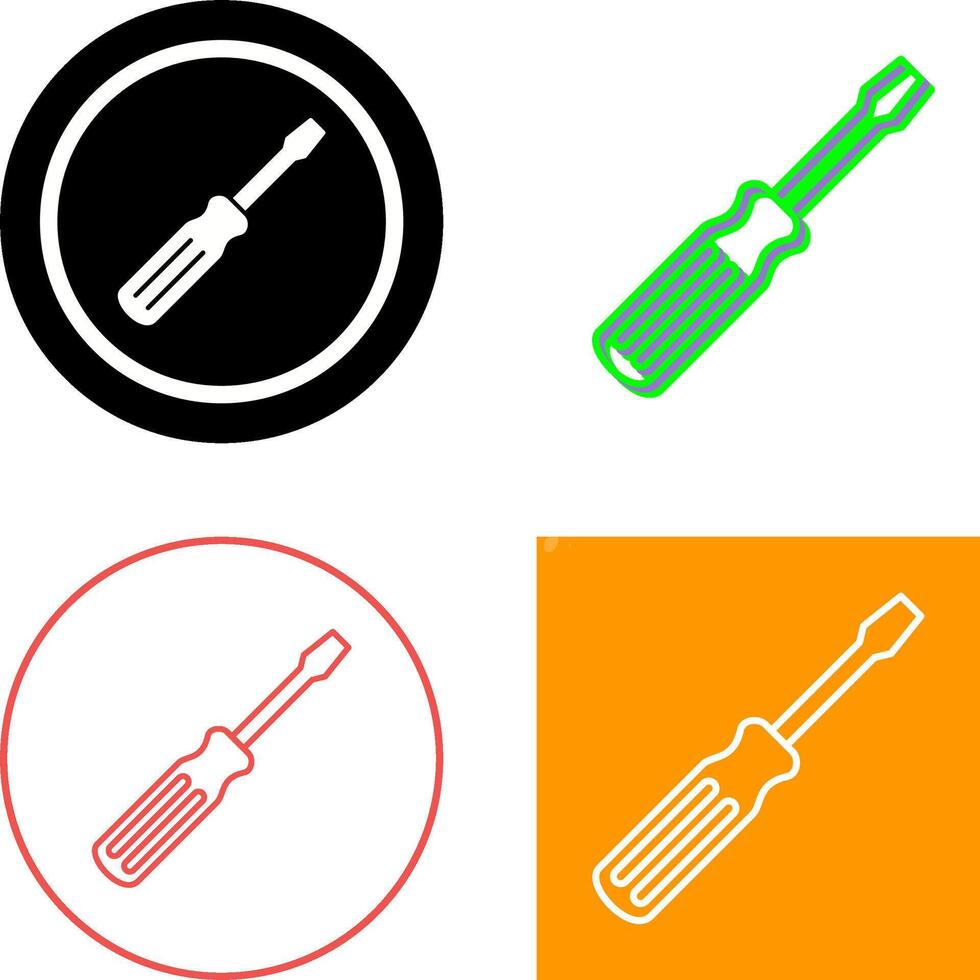 Screw driver Icon Design vector