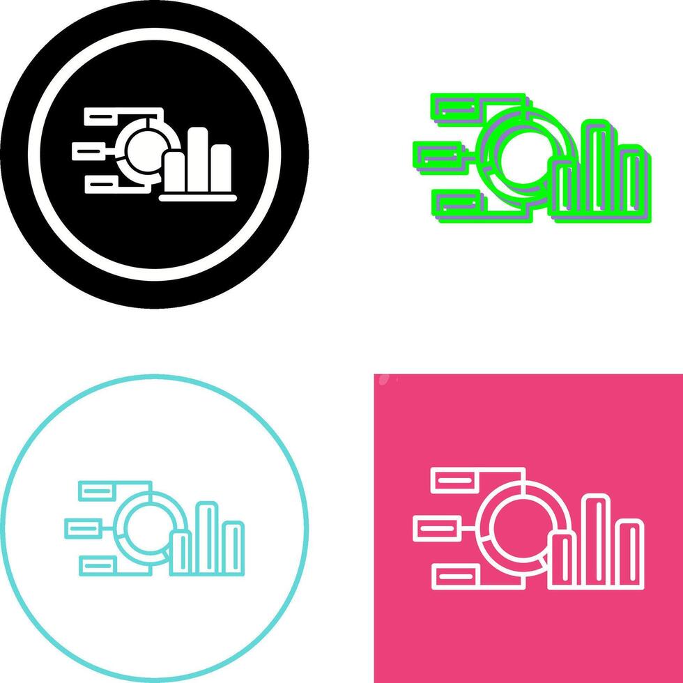 Pie Chart Icon Design vector