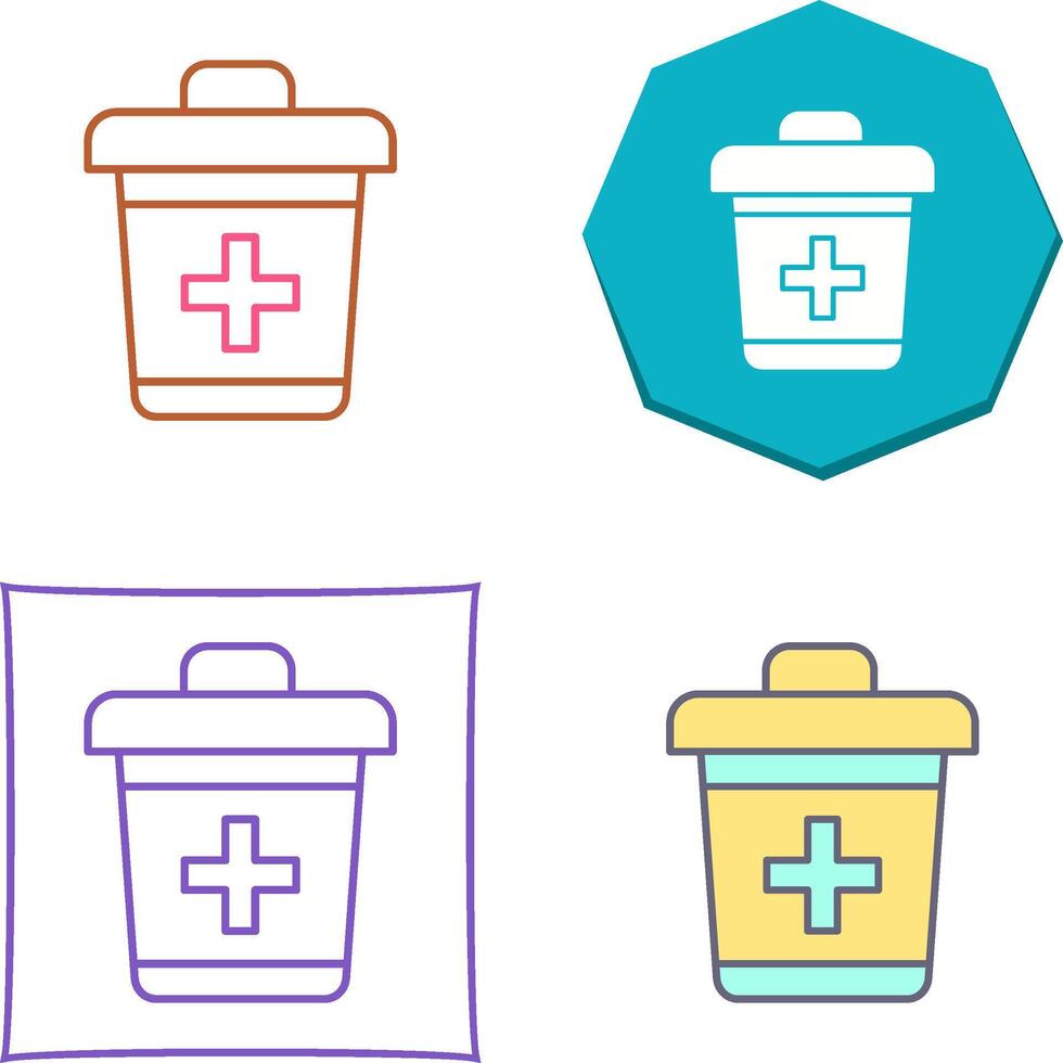 Dustbin Icon Design vector