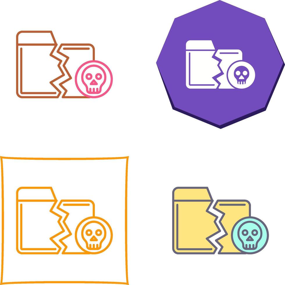 infectado archivos icono diseño vector