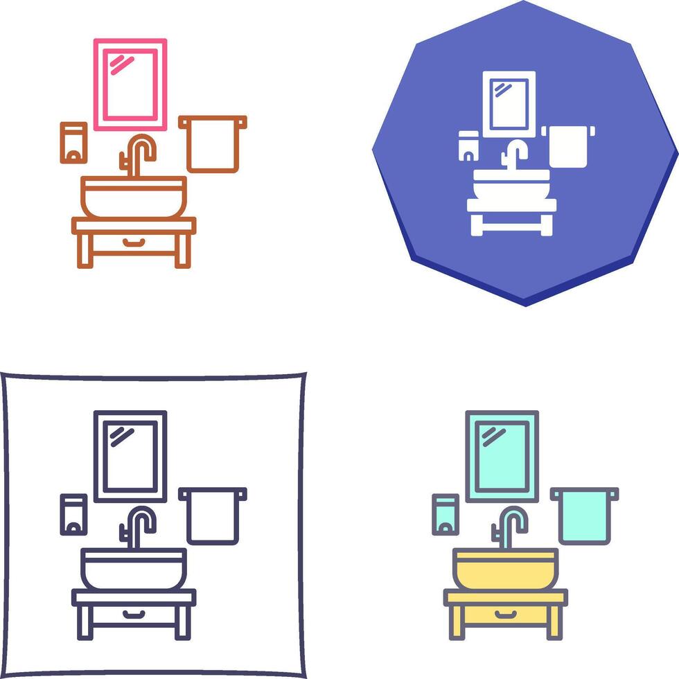 Washbasin Icon Design vector