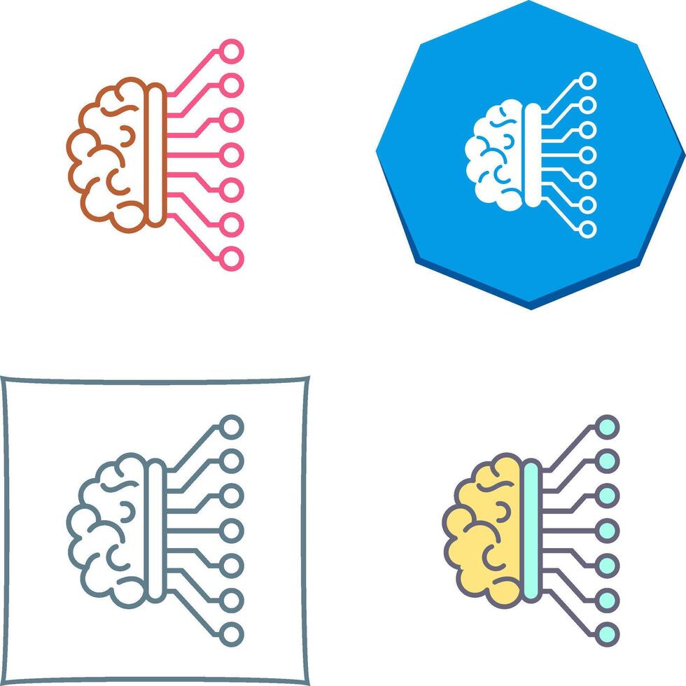 Machine Learning Icon Design vector