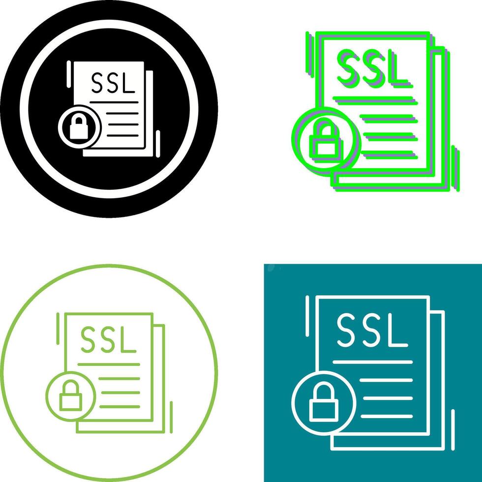 SSL Icon Design vector