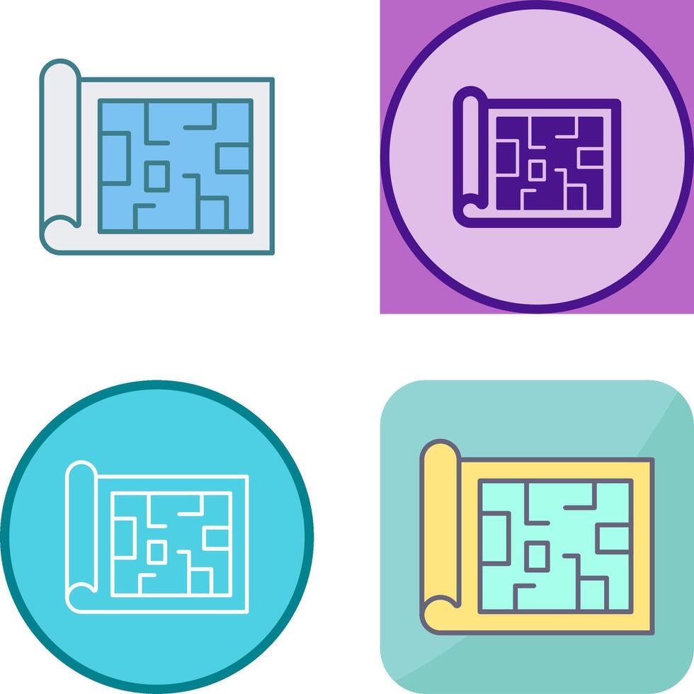 Blueprint Icon Design vector