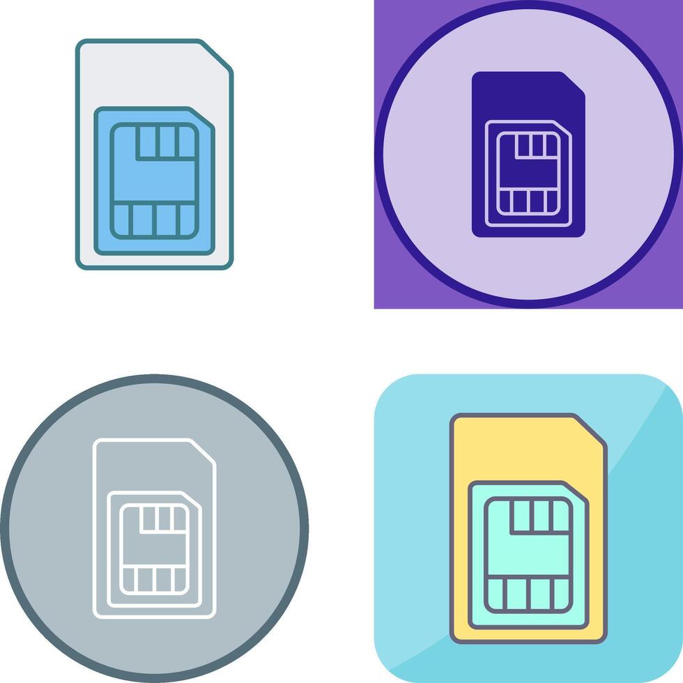 Sim Card Icon Design vector