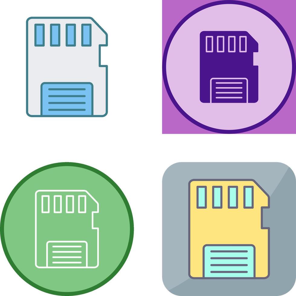 Memory Card Icon Design vector