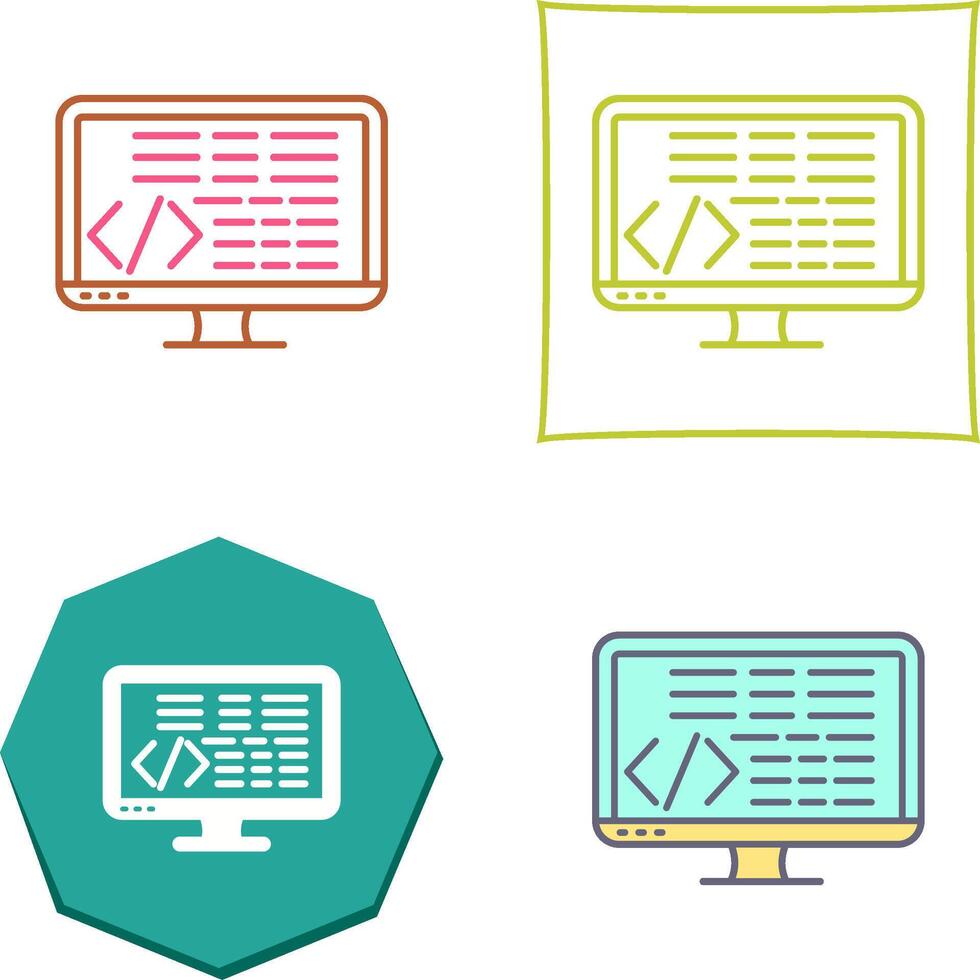 Coding Icon Design vector