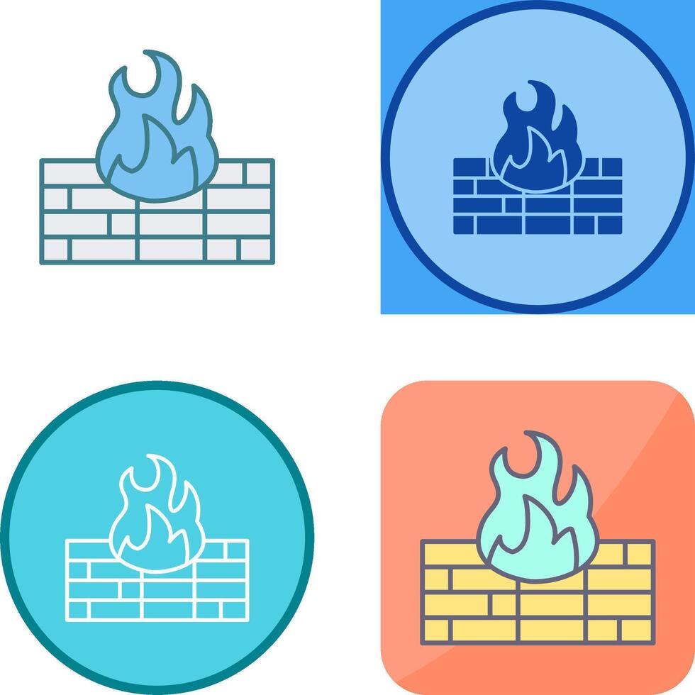 Firewall Icon Design vector