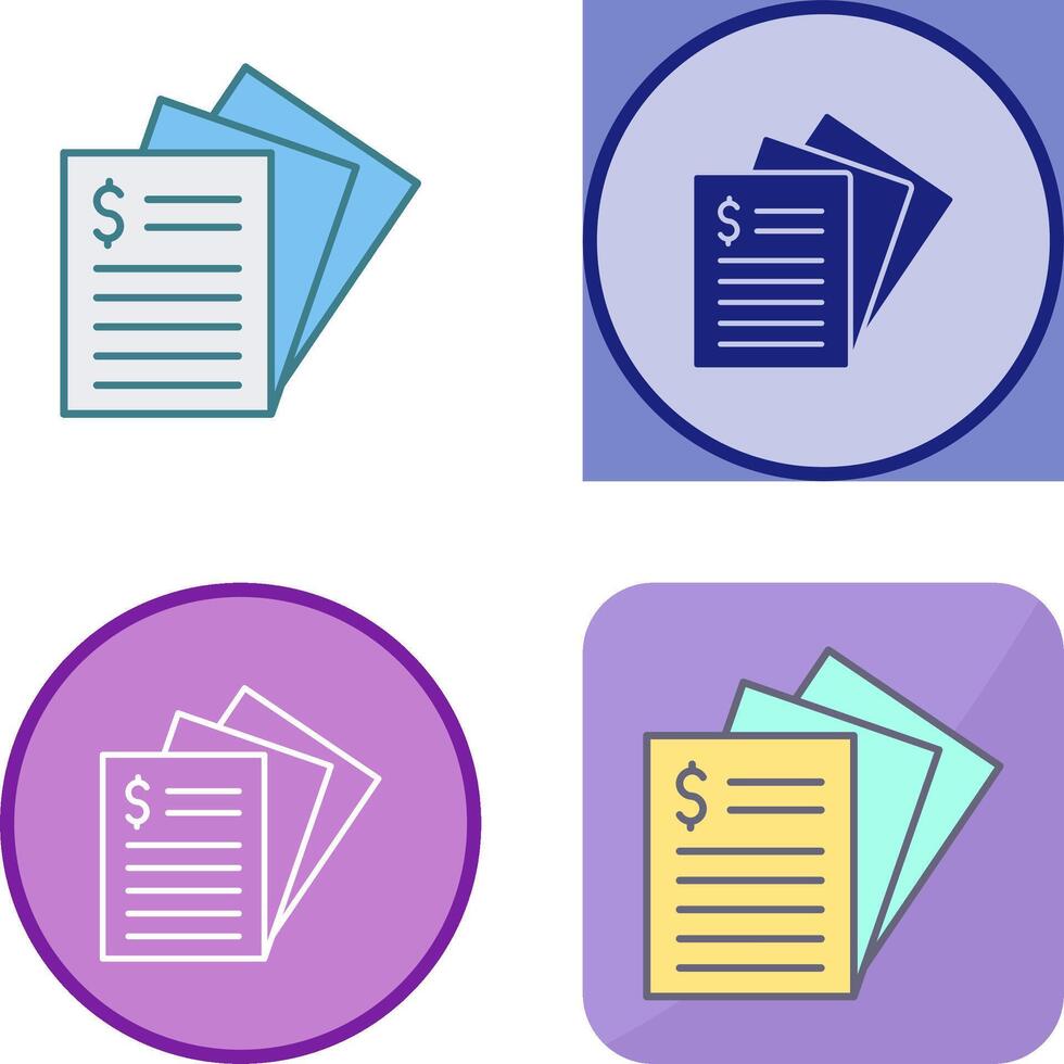 Invoice Icon Design vector