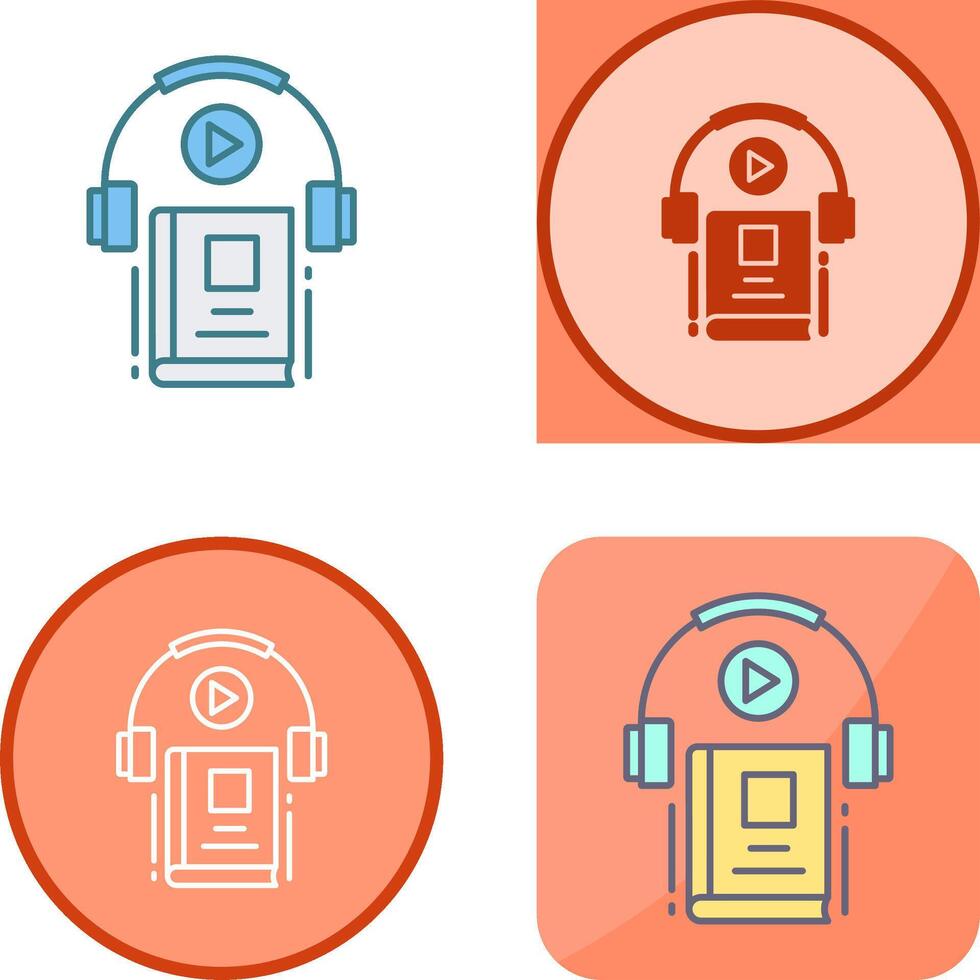 Audio Book Icon Design vector