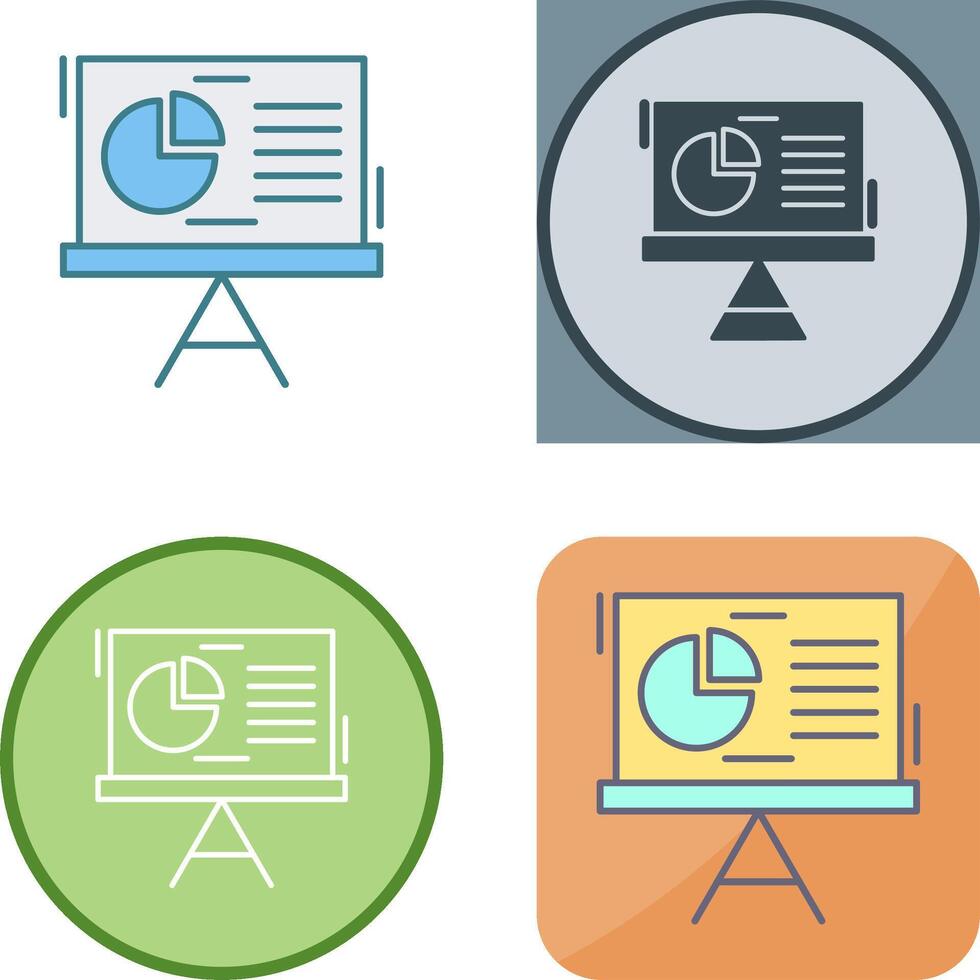 Pie Chart Icon Design vector