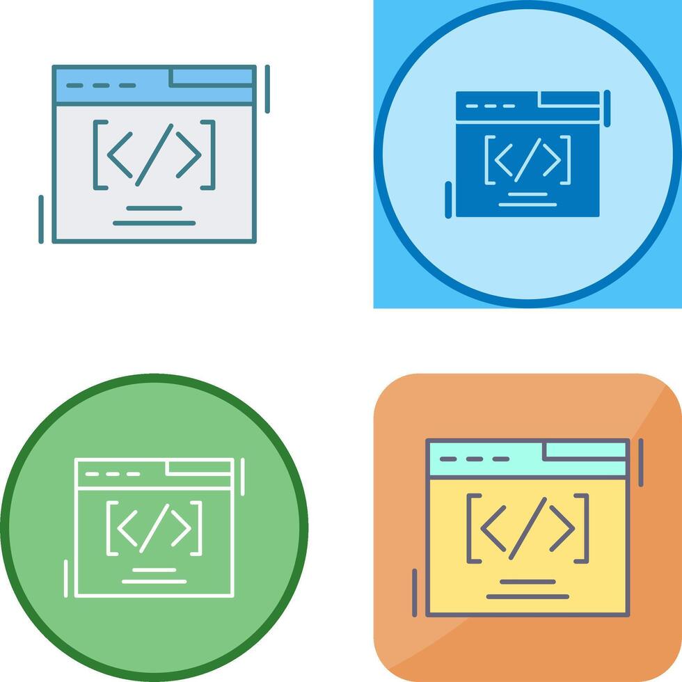 Web Coding Icon Design vector