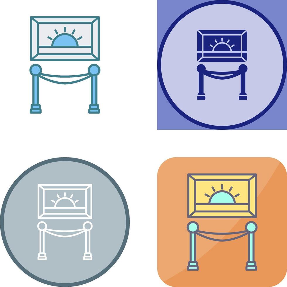 Painting Exhibit Icon Design vector