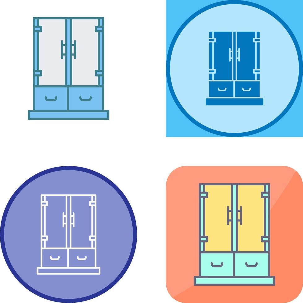 Cabinet Drawer Icon Design vector