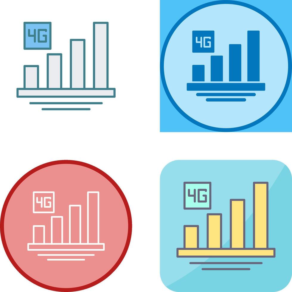 4G Icon Design vector