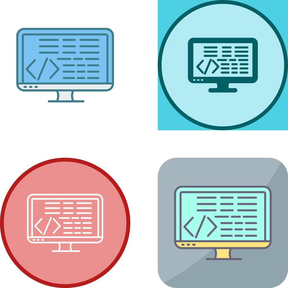 Coding Icon Design vector