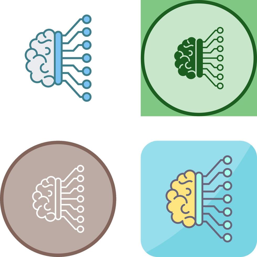 Machine Learning Icon Design vector