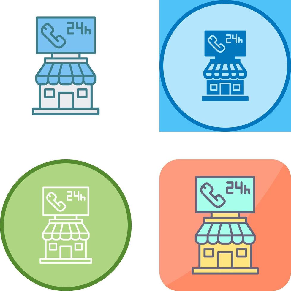 24 hours Icon Design vector