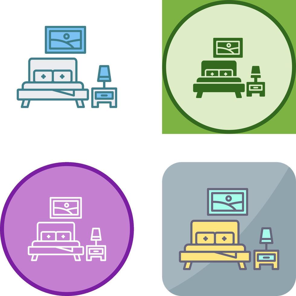 Bedroom Icon Design vector