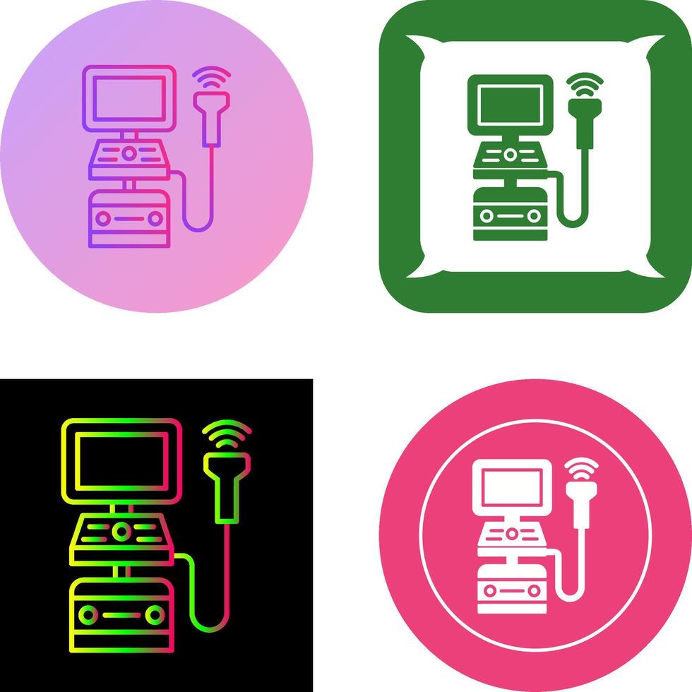 Ultrasound Machine Icon Design vector