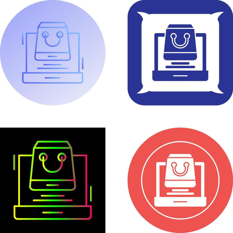 Online Shopping Icon Design vector