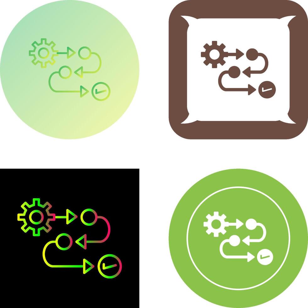 Process Icon Design vector