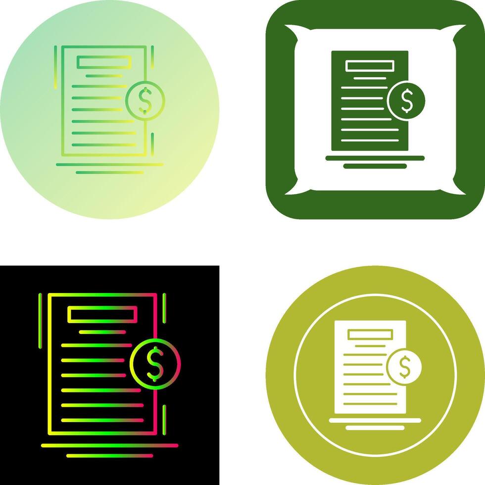 Your Bill Icon Design vector