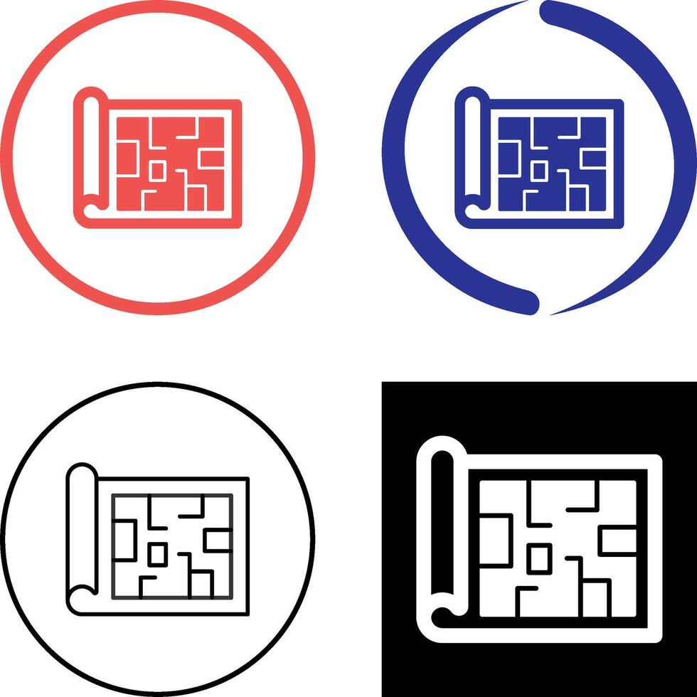 Blueprint Icon Design vector