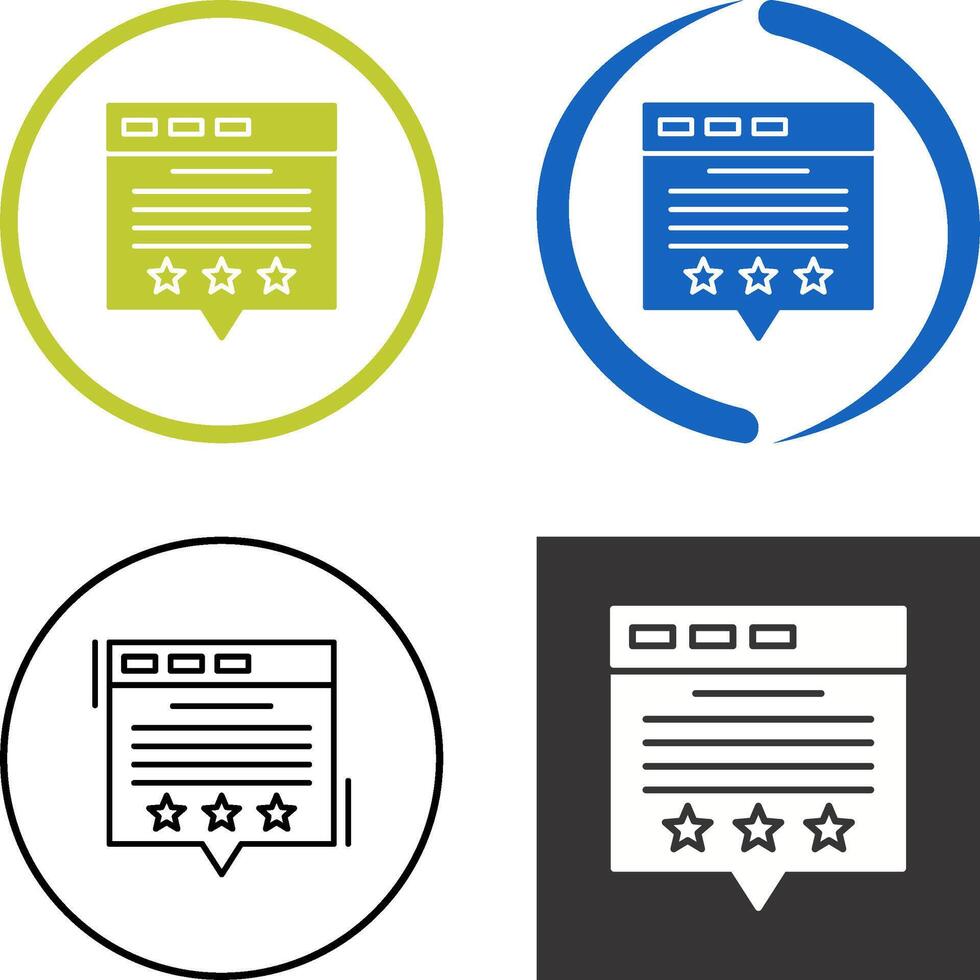 Review Icon Design vector
